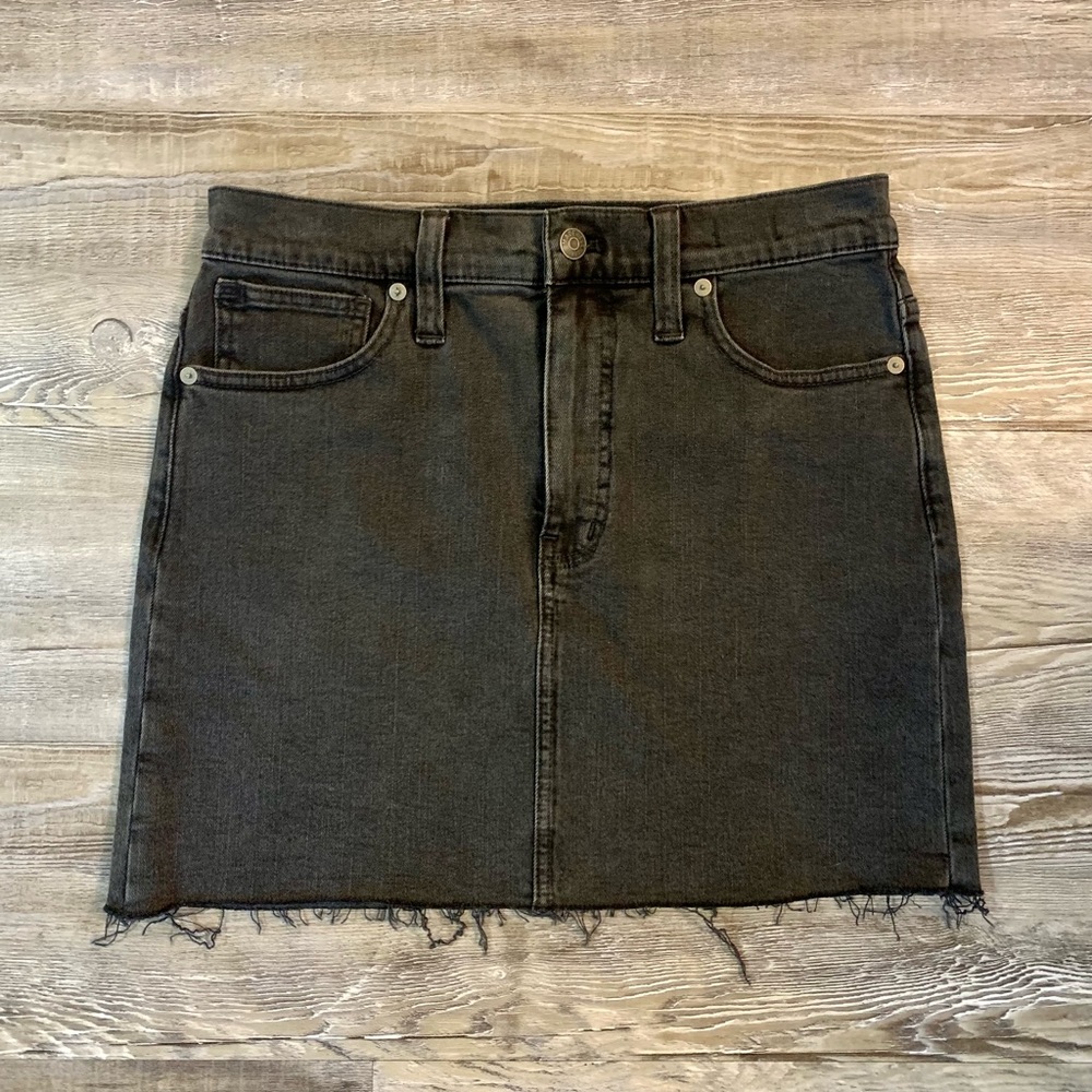 Madewell Black Denim Mini Skirt